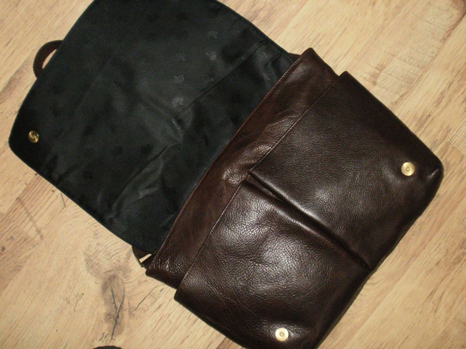 оригинална винтидж бизнес чанта естествена кожа