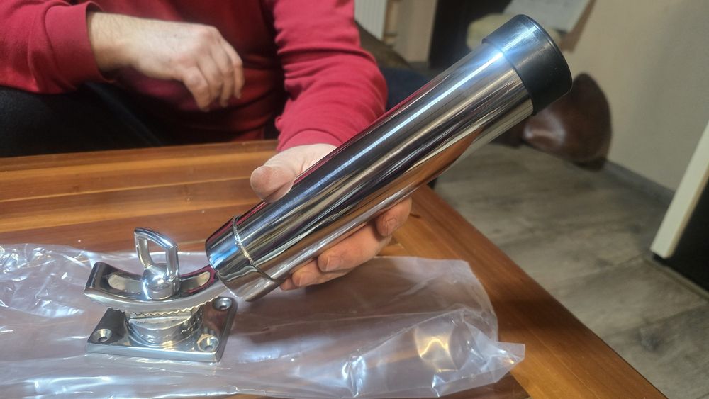 Стойка за въдица на лодка от неръждаема стомана