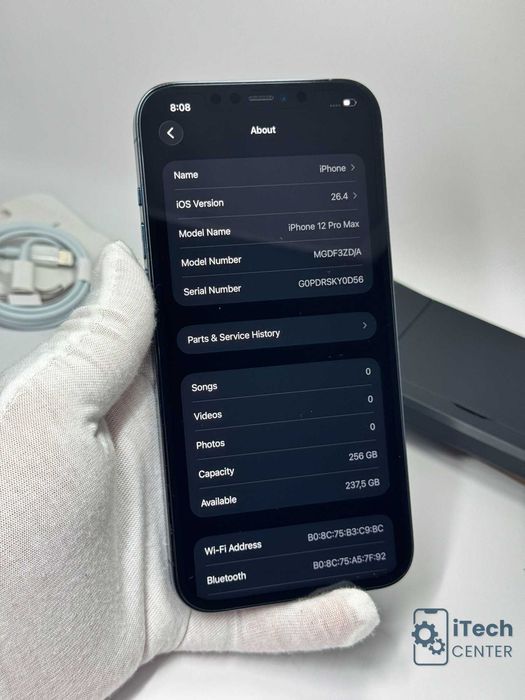 iPhone 12 Pro MAX, 256GB, Pacific Blue, 100% батерия, КАТО НОВ, ГАРАНЦИЯ!