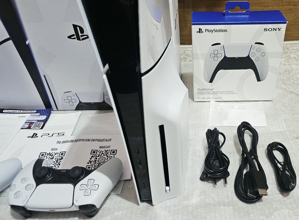 Ps 5 slim 1tb 2 дж+ 9 топ игры!