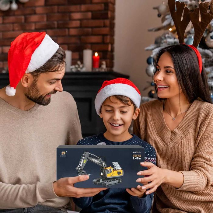 Багер с дистанционно управление и метална лопата за игра на вън