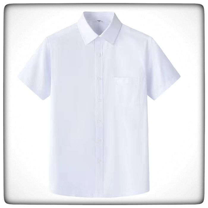 Классическая белая рубашка с коротким рукавом