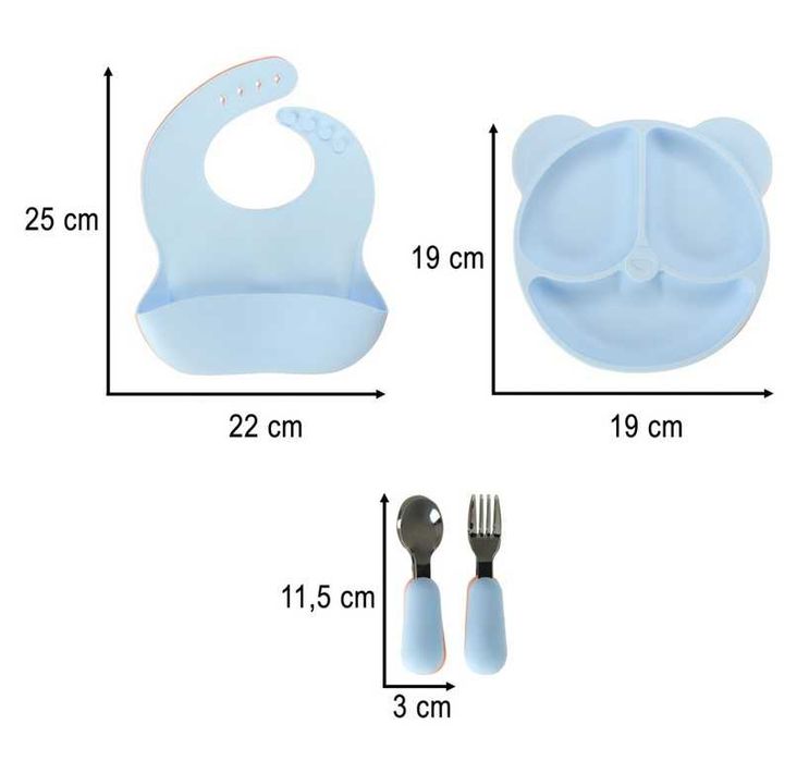 Силиконови прибори за хранене на бебе 4в1