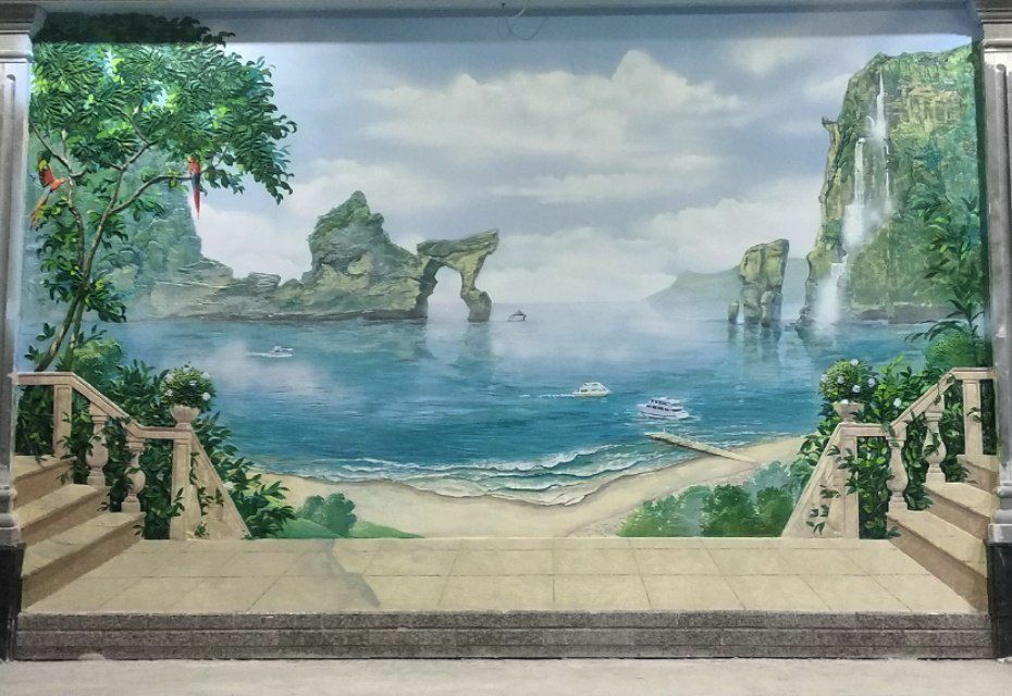 Rassom.Рассом.Художник.Devorga rasm chizish.Роспись стень.3D Stret art