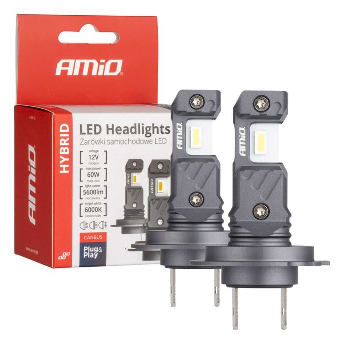 Авто Led крушки AMIO Hybrid H1/H3/H4/H7/H8/H9/H11/HB3/4/HIR2-12V-6000K