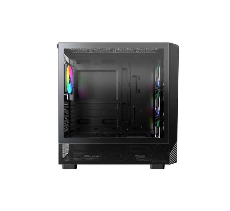 { Montech X5 Black +3xCooler RGB Black корпус для ПК (360mm)
