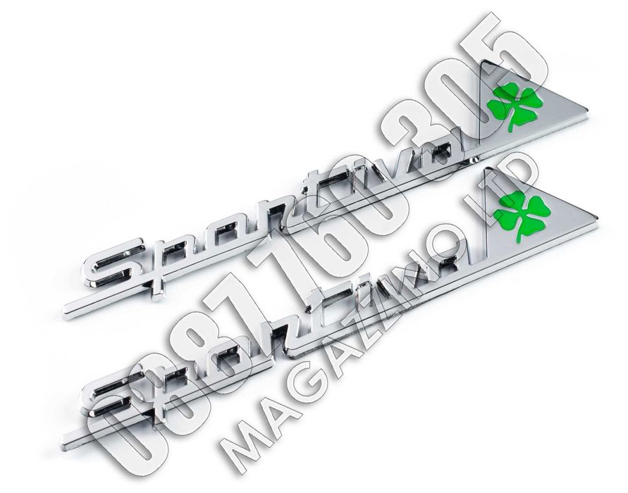 Емблеми за Калник Alfa Romeo Sportiva за Жулиета Хромирани Черен Мат