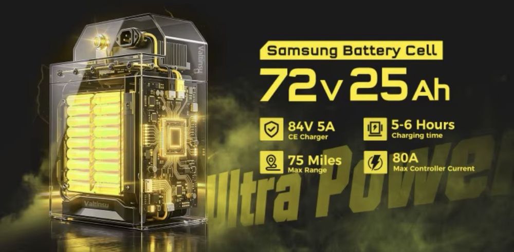 Електрически Pit bike Valtinsu EM5 Ultra 8KW 72V/25AH Samusng