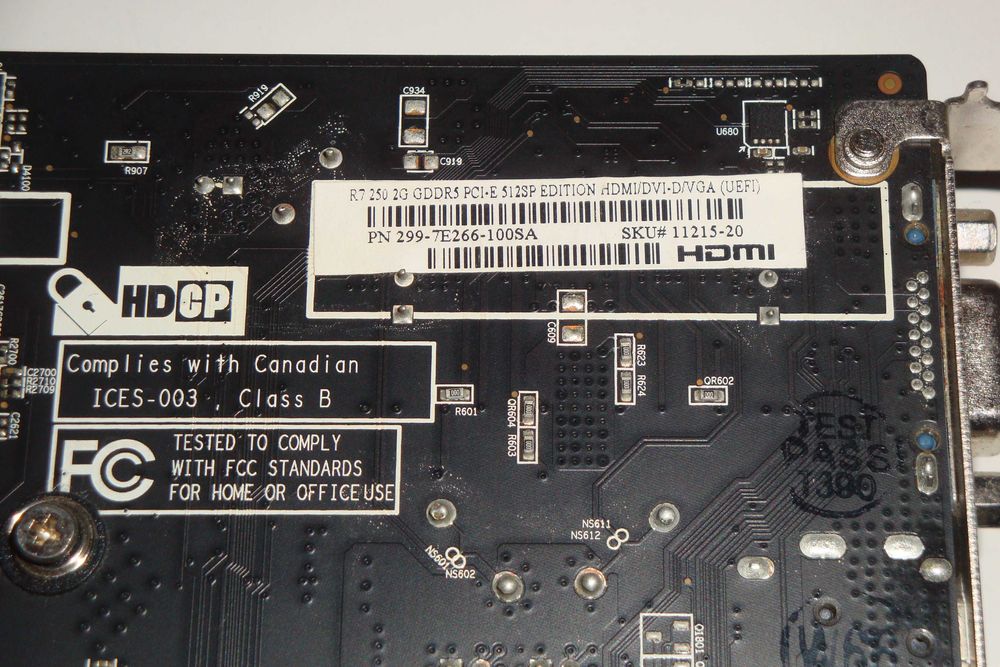 Placa video Ati Sapphire R7 250 2Gb GDDR5 512sp edition vga dvi HDMI