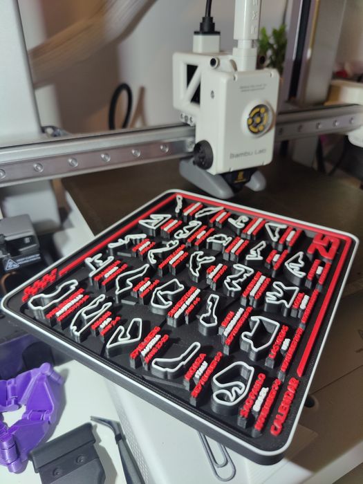 3D print calendar f1 2025