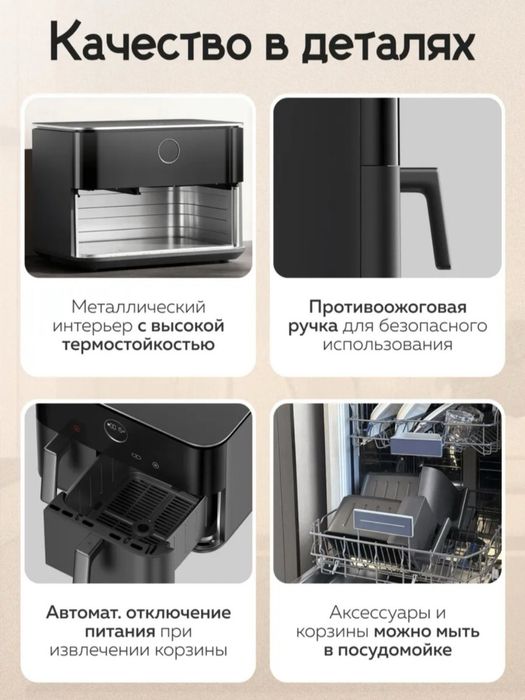 Xiaomi dual zone air fryer aerogrill 10 litr.Аэрогриль 10 литр
