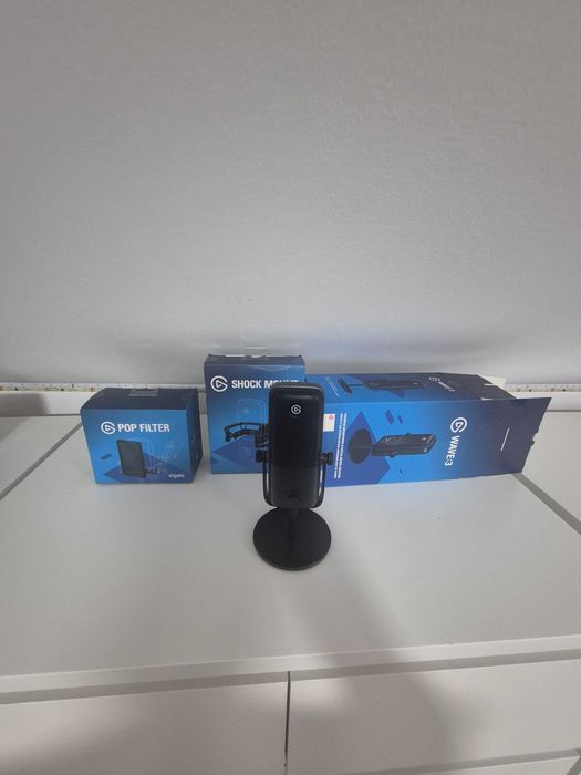 Microfon Elgato Wave 3 + Pop Filter+ Shock Mount