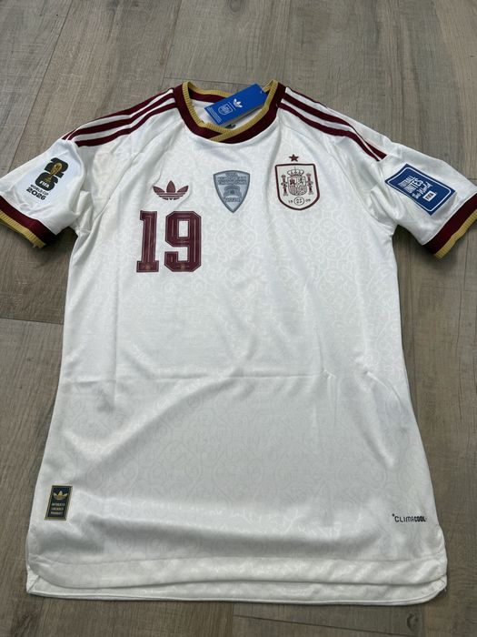 tricou de fotbal Spania nationala Spain Lamine Yamal 19 adidas originals marime M