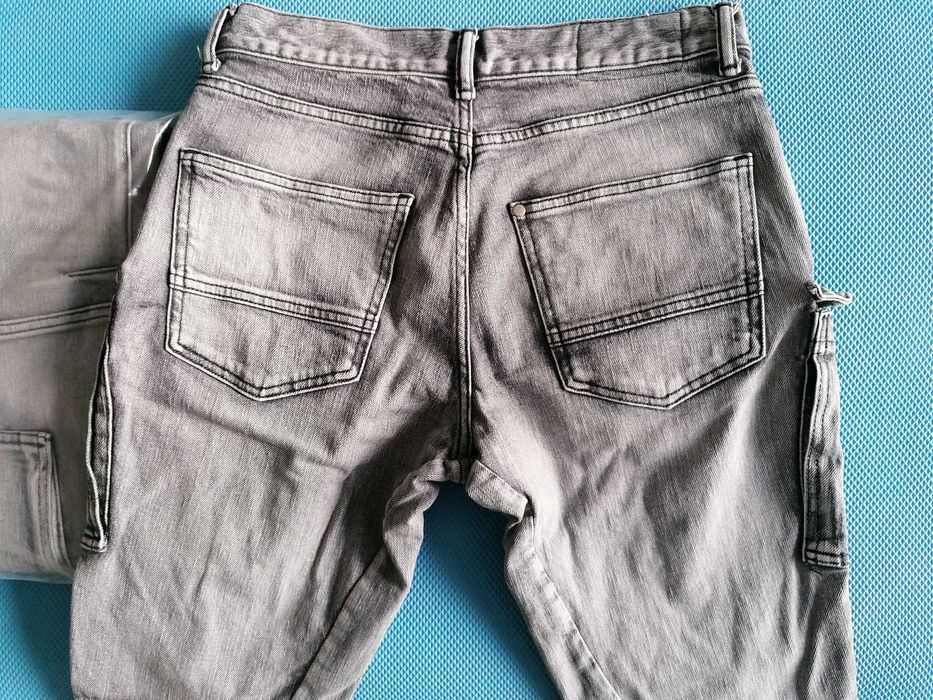 Мъжки Slim Cargo Jeans [H&M] [Размер: 28/30] [Цвят: Сив]