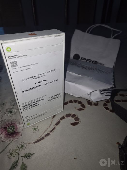 Iphone 17Pro orenge yangi karobkasi ochilmagan