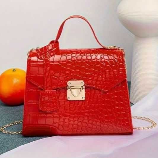 Mini Poseta de Lac rosie, portfard, NOUA