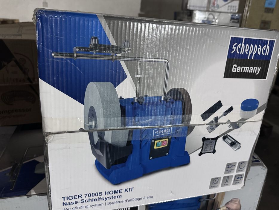 Sistem de ascutit cutite topoare Tiger 7000S + set accesorii piatra rectificat