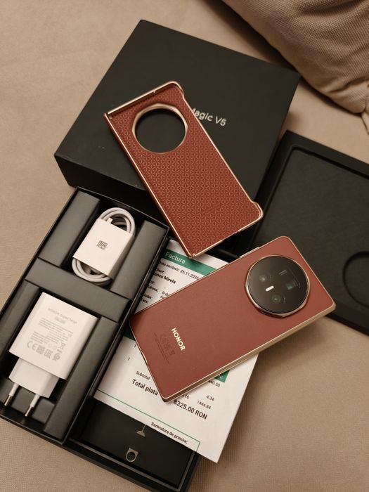新品未開封Honor Magic V5 グローバル16/512 Brown Honor magic v5 brown 1 Decembrie • OLX.ro