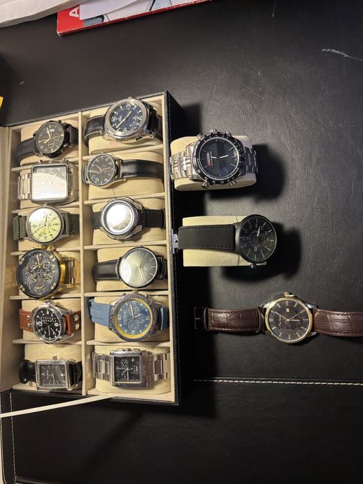 Colecție variată de 15 ceasuri bărbătești (Esprit, Citizen, Pierre Cardin etc.)