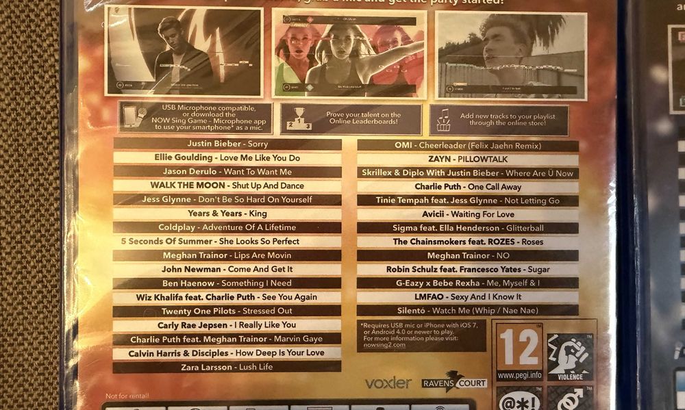 чисто нови Now That's what I Call Sing 1 и 2 за PS4