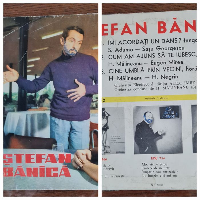 De vânzare 6 discuri vinil,vechi,cu muzică ușoară.