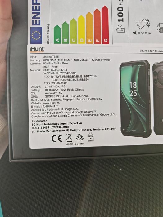 Ihunt Titan P11001 Ultra Music, 6/128 GB, Nou, 2 ani garanție