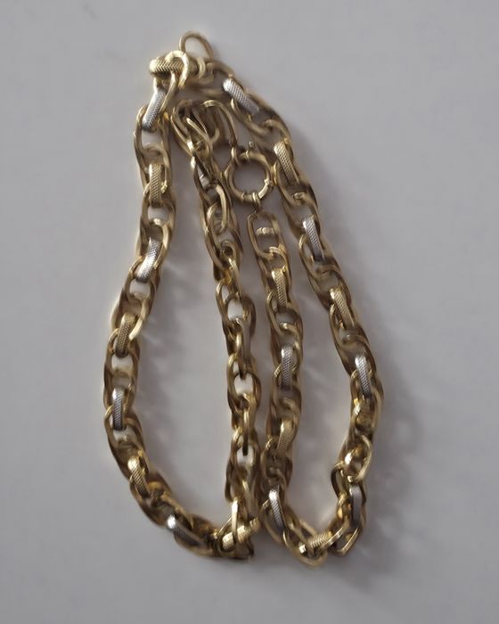 Златен ланец .Жълто-бяло злато