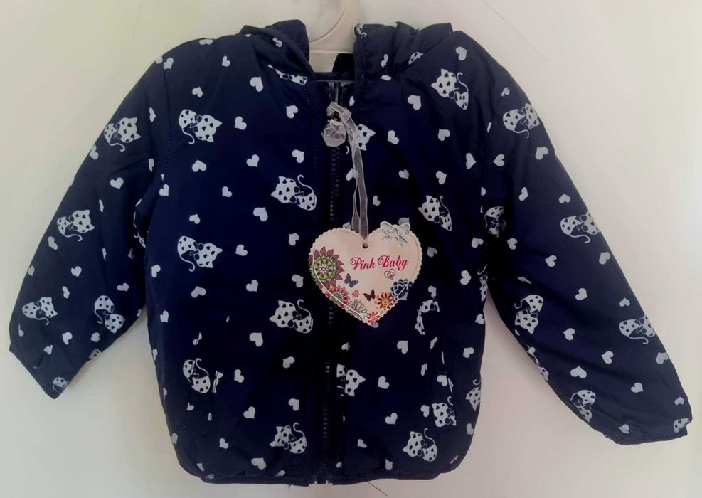 Детско яке Pink Baby за момиче с Котенца  - размер 18М