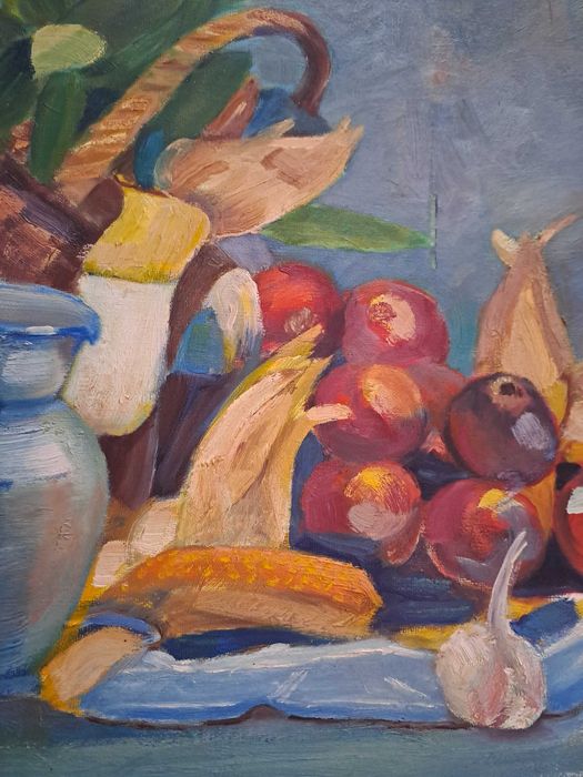 tablou pictura pe panza 55/46 cm semnat