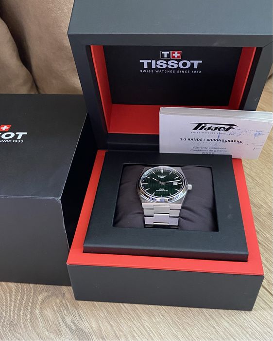 TISSOT PRX Powermatic 80 зеленые 40mm
