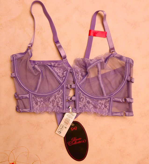 Hunkemoller Nienke - Set Lenjerie Intima Sexy Mov Lila Purpuriu