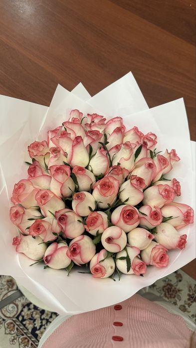 Розы 51 шт розовые