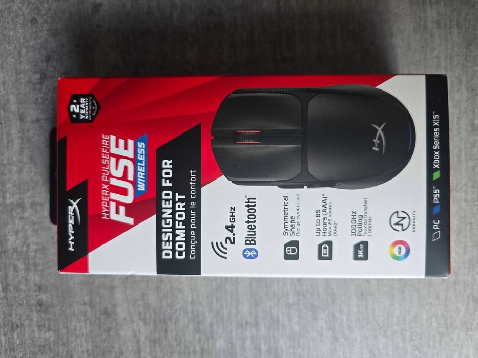 Mouse gaming wireless HyperX Pulsefire Fuse negru - garantie noiembrie 2027