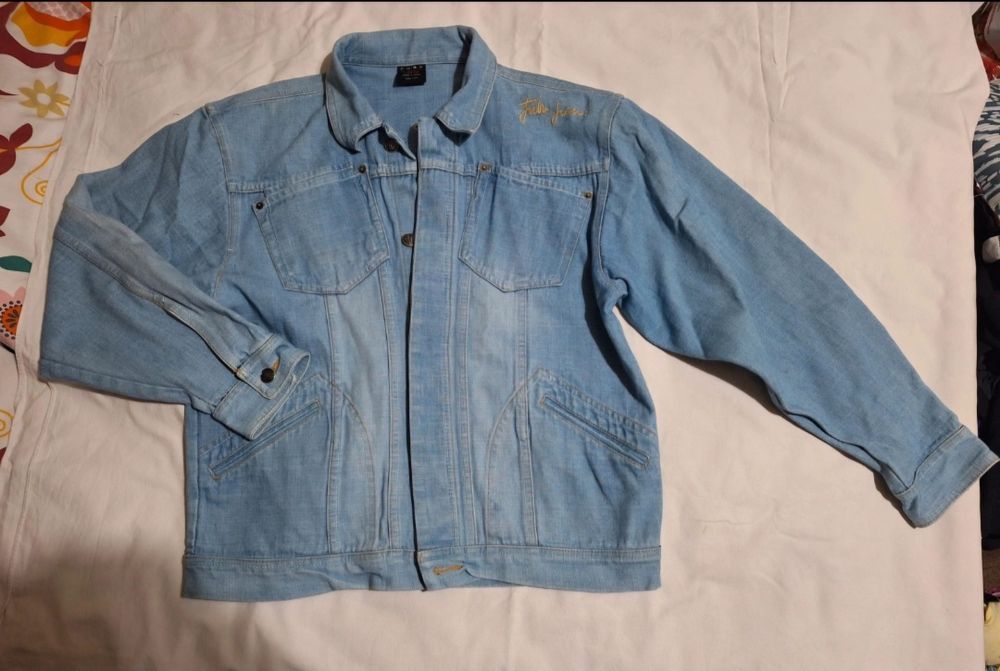 Geaca denim Fubu pictata manual