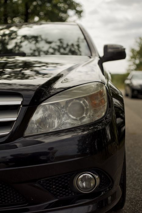 far stanga dreapta halogen xenon mercedes c w204 usa aripa capota turb