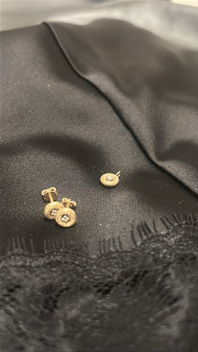 Пуссеты, кулон с брилиантами, 750 пробы