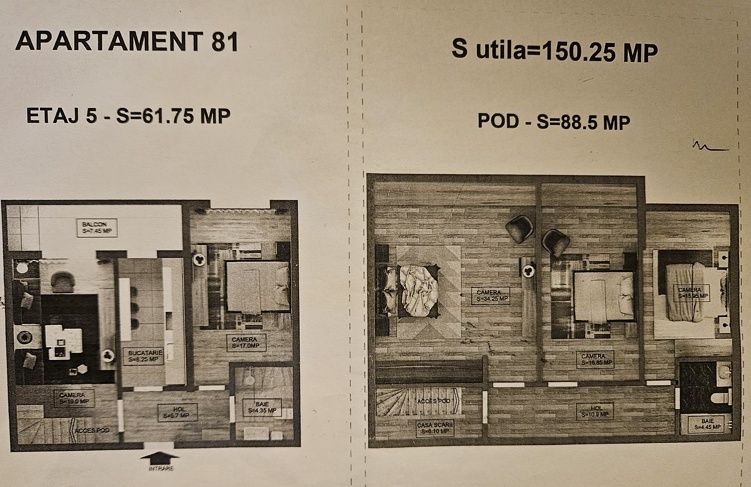 Apartament Dristor cu scara interioara