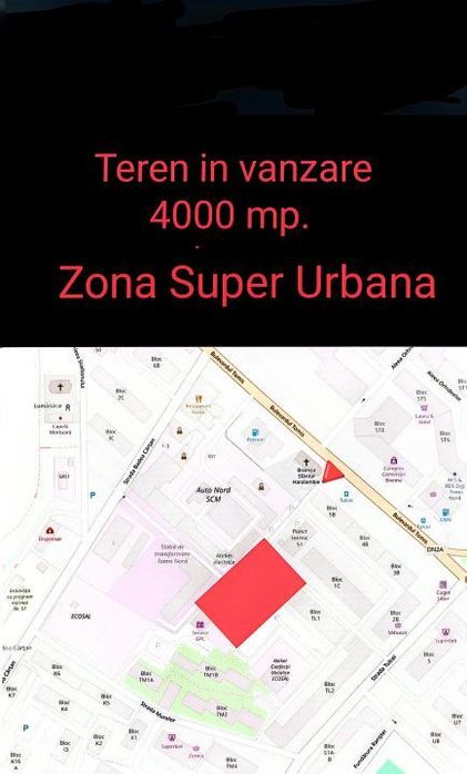 Vanzare Teren unic constructii 4000 mp. Tomis Nord