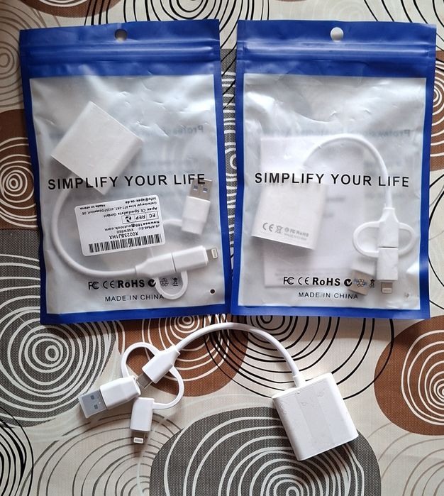 Lightning USB + microSD Адаптер за iPhone / iPad – НОВ – 7€