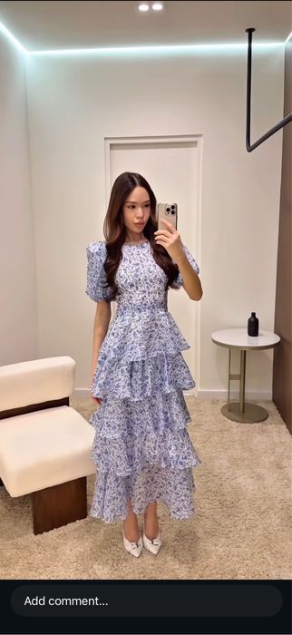 Платье нежное голубое