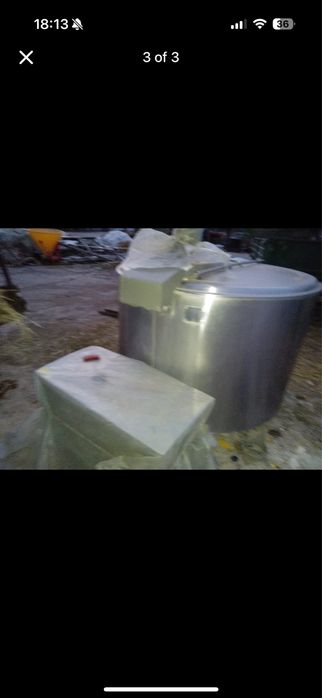 Вана за мляко алфа лавал 1500лт кръгла