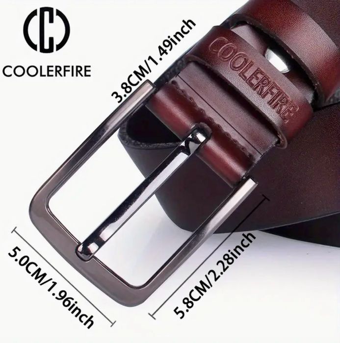 Мъжки стилни дизайнерски колани /В черно и кафяво от естествена кожа!