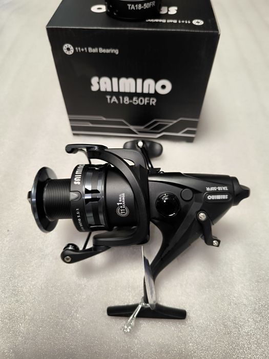 SET 3 Mulinete Crap SAIMINO TA18-50FR cu baitrunner 12 Rulmenti