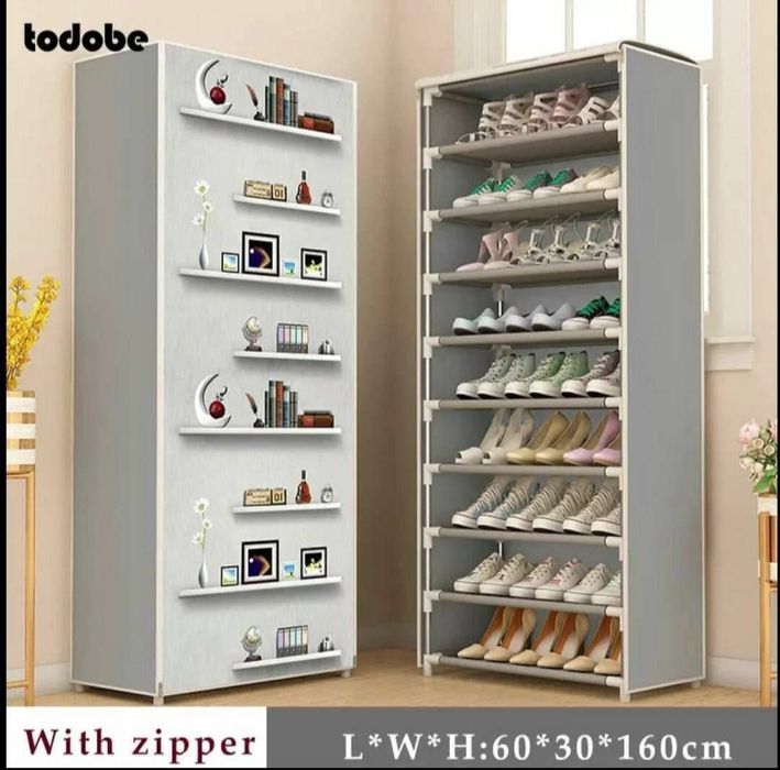 Тканевая полка для обуви с принтом