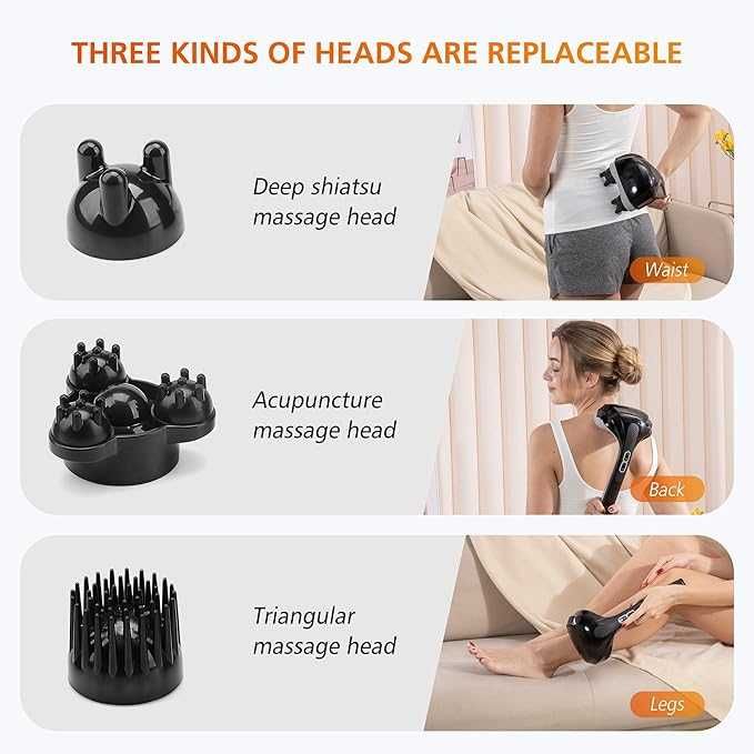 Безжичен масажор Snailax SL-498 с термо функция , многофункционален
