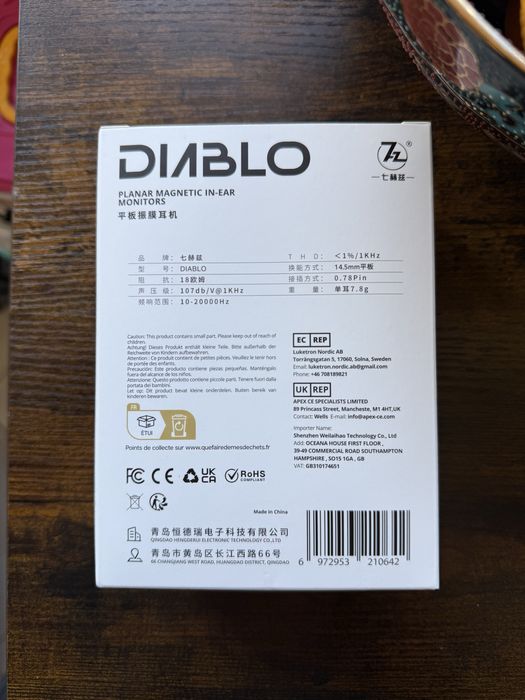 Casti 7Hz x Crinacle Diablo Planar Magnetic Driver IEM