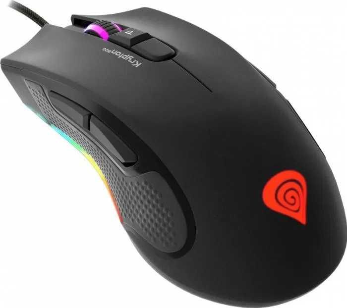 Mouse Gaming NATEC Genesis Krypton 800 10K Dpi RGB negru nou Sigilat