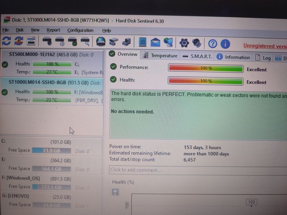 Hard disk SShD de laptop de 1Tb 1000gb SShD - 100% Sentinell