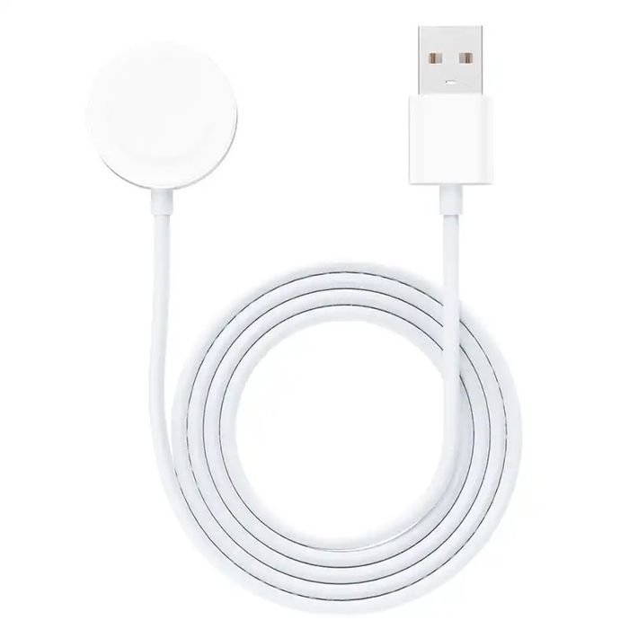 Cablu Incarcare Magnetica Rotund White Compatibil Ceas Apple Watch