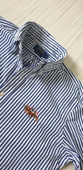 POLO Ralph Lauren  Cotton Custom Fit / L ОРИГИНАЛ! НОВО! Мъжка Риза!